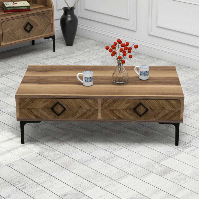 Hanah Home Samba Mesa de Centro Nogal